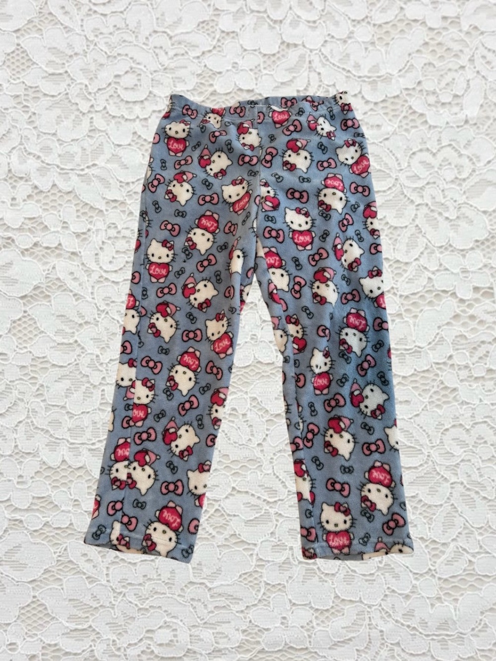 hello‎ kitty heart fuzzy pajama pants